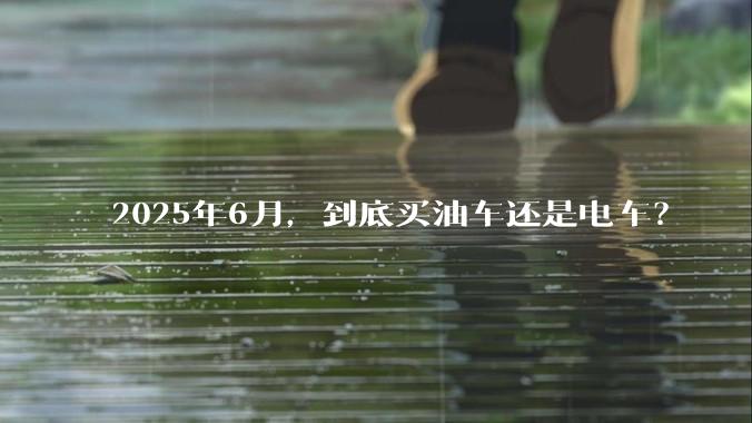2025年6月，到底买油车还是电车？