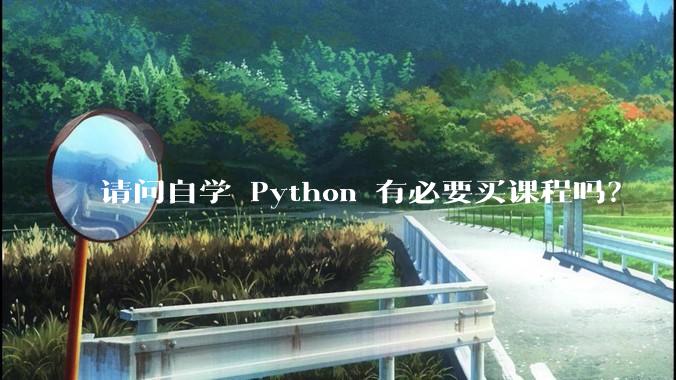 请问自学 Python 有必要买课程吗？