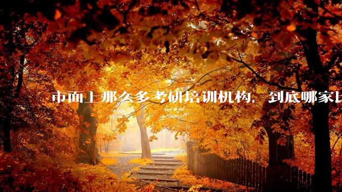 市面上那么多考研培训机构，到底哪家比较好？